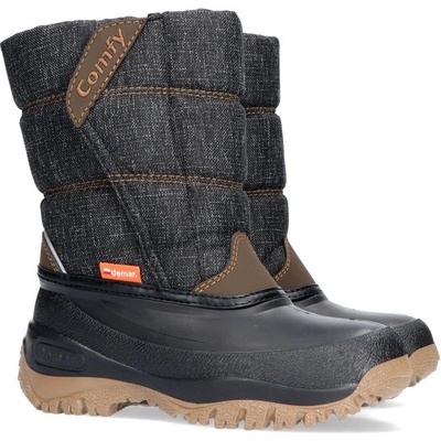Demar comfy 1356c / Детски снежни ботуши с овча вълна - черни 25-26 (1356b/25-26)