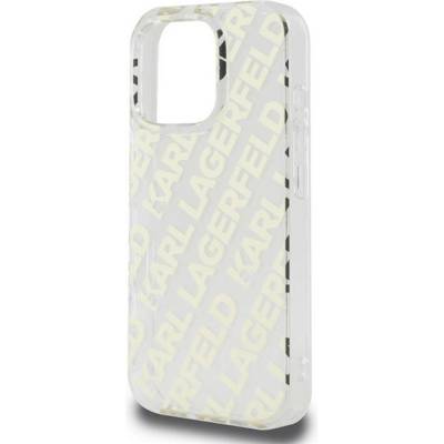 CG Mobile iPhone 16 Pro Max KARL LAGERFELD IML ELECTROPLATED REPEATED LOGO силиконов протектор за телефон устойчивост на удар GOLD KLHCP16XHKFOEMD (KLHCP16XHKFOEMD)