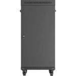 Lanberg Rack Cabinet 19" Free-Standing 24U/600X800 (FlAT Pack) With Glass Door LCD Black V2 (FF01-6824-12BL) - gtcomputers