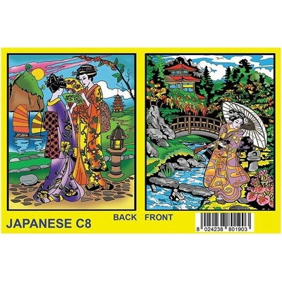 Colorvelvet C8 Japonsko zamatová omaľovánka 2-krúžkový zakladač 37x27x4cm