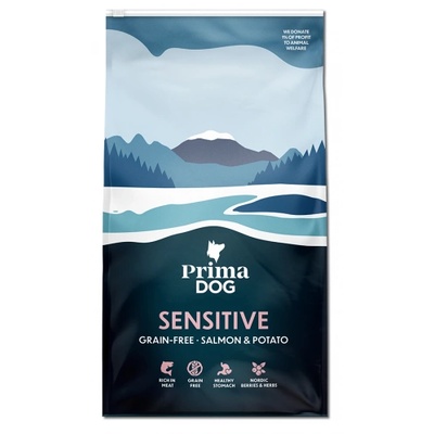 Prima Pet Premium Prima Dog Salmon Potato Grain Free Adult Sensitive - суха храна за пораснали кучета БЕЗ ЗЪРНО със сьомга и картофи - 10 кг - 10007