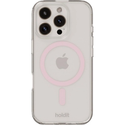 Holdit Калъф Holdit - MagSafe Case, iPhone 16, розов/прозрачен (7330985164941)