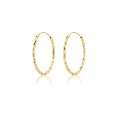 Nubis zlacené stříbrné náušnice kruhy NB-3070-12