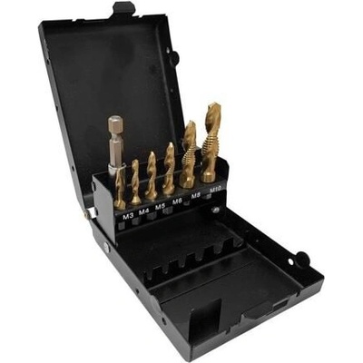 NÁSTROJE CZ sada kombinovaných závitníků M3+M4+M5+M6+M8+M10 + adaptér, CZVZ-133-907