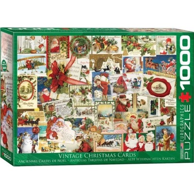 EUROGRAPHICS - Puzzle Vintage Christmas Cards - 1 000 piese