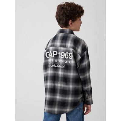 GAP detská oversize košeľa čierna