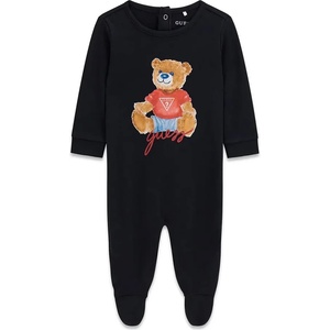 Guess Бебешки памучен гащеризон Guess Bear - Наситено тъмносин