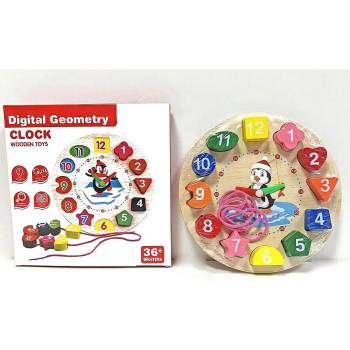 Armutoys ДЪРВЕН ЧАСОВНИК с пингвин