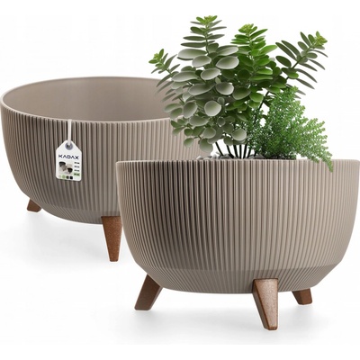 Kadax Kvetináč 40 x 40 x 24,9 cm plast béžový