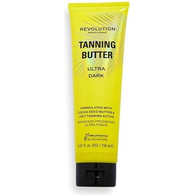 Makeup Revolution Beauty Tanning Butter vyživujúce telové maslo so samoopaľovacím účinkom odtieň Ultra Dark 150 ml