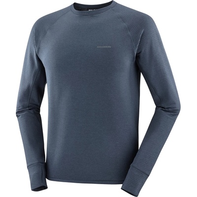 Salomon Мъжки поларен пуловер Salomon Essential Lightwarm CN Fleece jumper - Blue Nights (005-6759-0314)