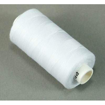Niť Unipoly - 100% polyester - biela - 500m