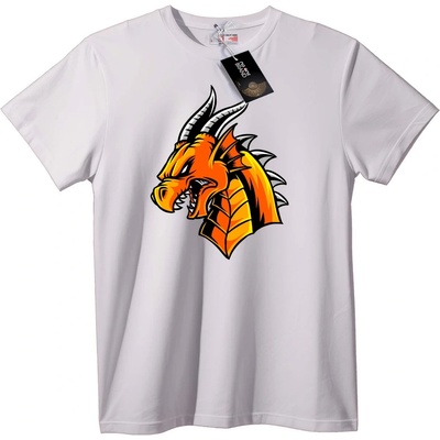 NOONEBRAND Тениска с глава на свиреп дракон - 2XL, Black