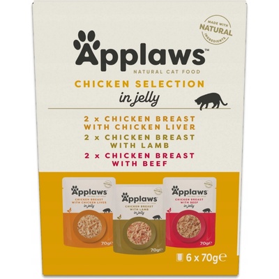 Applaws Cat Chicken Selection in jelly kuře 6 x 70 g