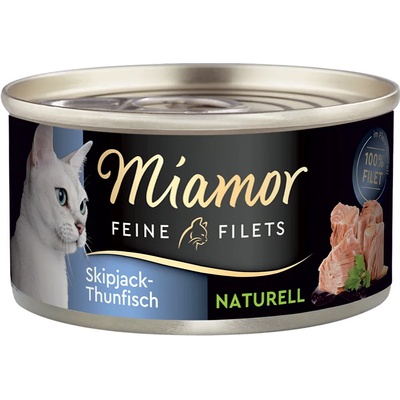 Miamor 6x80г Feine Filets Naturelle Miamor, консервирана храна за котки - ивчест тон