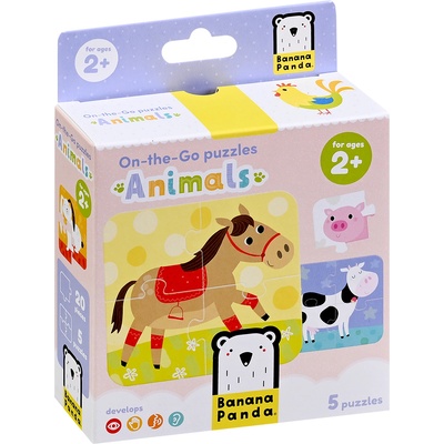 BANANA PANDA Детски пъзел Banana Panda 5 в 1 - Животни (49201)