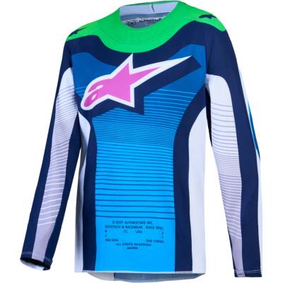 Alpinestars Supertech Maven Youth biela/modrá/fialová/zelená
