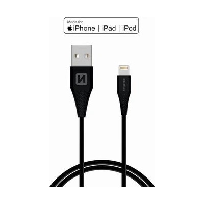 Swissten 71526500 TPE dátový USB - LIGHTNING MFi, 1,2m, černý