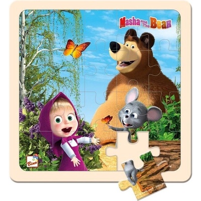 Bino Máša a Medveď puzzle s myškou 20x20 cm