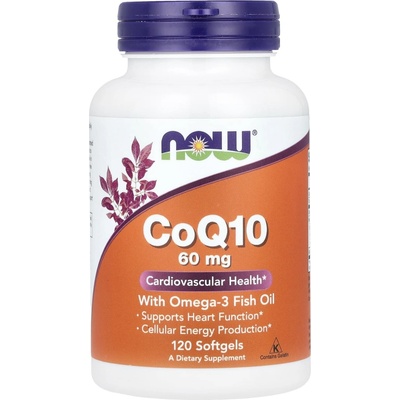 Now Foods CoQ10 60 mg s omega-3 120 mäkkých kapsúl