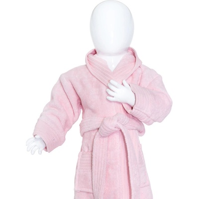 The One Towelling Župan Baby Bathrobe dětský COT i Růžová světlá