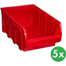 Allit Plastový box Compact 316 x 500 x 200 mm 5 ks červený