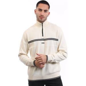HUGO BOSS Блуза Boss K Zone Quarter-Zip Sweater - White