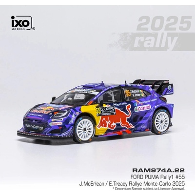 Ford Puma Rally1 Rally Monte Carlo 2025 55 McErLean Treacy IXO 1:43