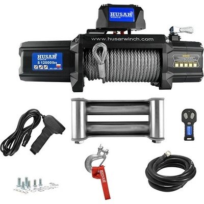 HUSARWINCH Naviják Husar Winch BST S 12000, 12V, Ocelové lano