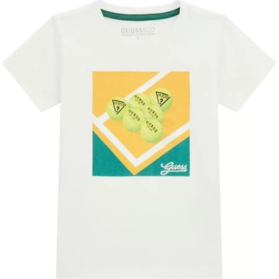 GUESS Тениска в мръсно бяло с цветна щампа за момче Guess