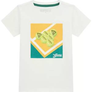 GUESS Тениска в мръсно бяло с цветна щампа за момче Guess