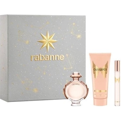 Paco Rabanne Olympea Подаръчен комплект за жени Размер EDP 80 ml + 100 ml лосион за тяло + EDP 10 ml