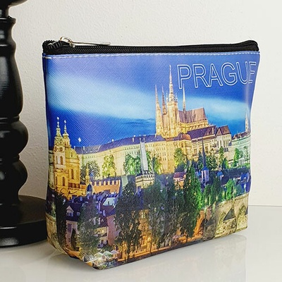 RB-nakuplevne kosmetická taštička Praha 23 x 16 cm modrá