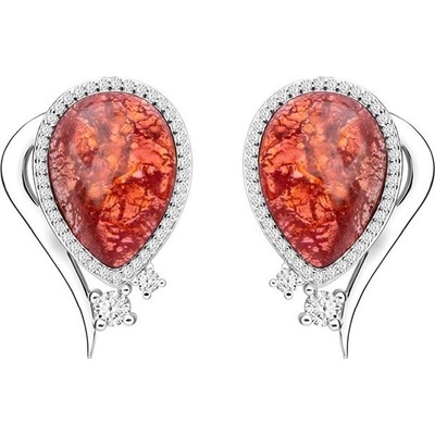 Preciosa strieborné náušnice Ines s českým krištáľom 6111 69