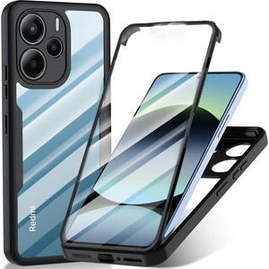 Techsuit Калъф за телефон Xiaomi Redmi Note 14 4G - Techsuit ColorVerse 360 Series + протектор за екран - черен