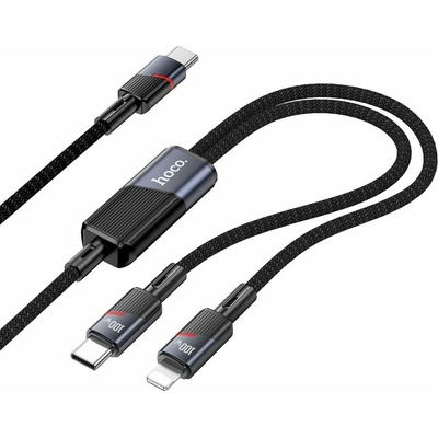 Hoco U139 2v1 Type C na Type C + Lightning 5A 100W U139 1,2m černý