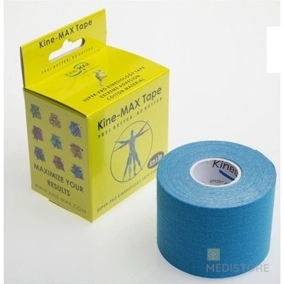 Kine-MAX Tape Super-Pro Cotton Kinesiology tejpovacia páska modrá 5 cm x 5 m