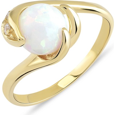 Lillian Vassago Jemný zlatý prsten s opálem LLV31 WOYR002