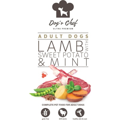 Dog’s Chef Adult Jahňacie so sladkými zemiakmi a mätou 15 kg