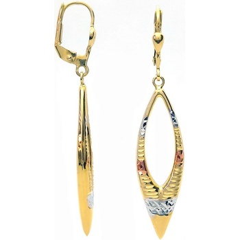 Šperk Holíč zlaté gravírované visacie náušnice ZN113