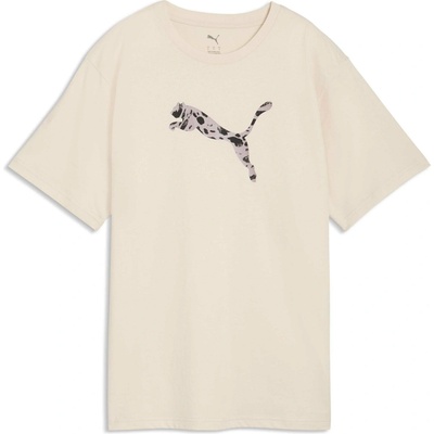 Puma Dámske tričko ESSENTIALS GRAPHIC ANIMAL RELAXED TEE béžová Čierna