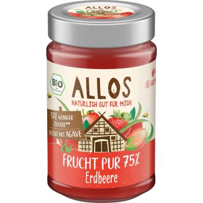 Allos Bio 75% čisté ovoce jahody 250 g