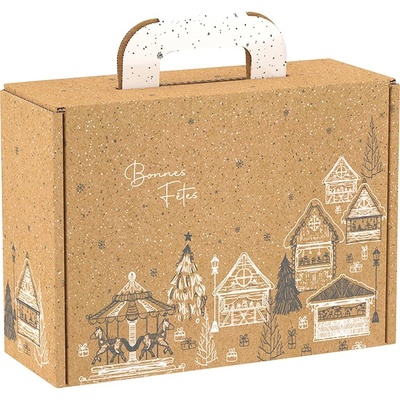 Giftpack Подаръчна кутия Giftpack Bonnes Fêtes - Крафт, 25 cm (CV036S)