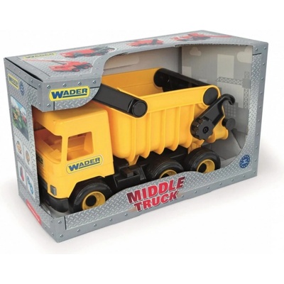 Wader Auto middle Truck sklápěč plast 38 cm žlutý