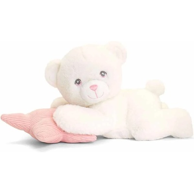 Keel Toys Плюшена играчка Keel Toys Keeleco - Легнало мече с възглавничка, 20 cm, розово (SE1426_pink)