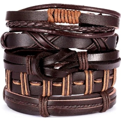 Amparo Miranda Kožený náramok AM5633 hnedý