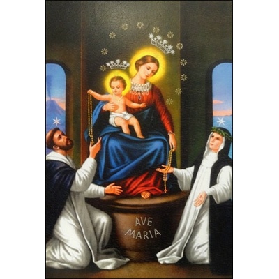 Obraz na dreve: Panna Mária z Pompejí (40x30)
