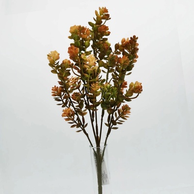 Umělá rostlina Sedum (rozchodník) zeleno-oranžová – 35 cm (5 větviček)
