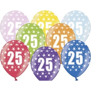 PartyDeco Балон за рожден ден с число 25