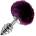 Метален анален плъг с помпон, 8см. - Pompon Spiral Plug Purple (LVTOY00697)